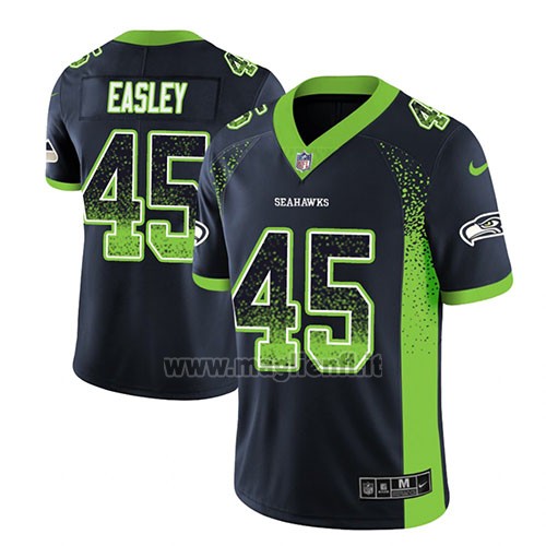 Maglia NFL Limited Seattle Seahawks Kenny Easley Blu 2018 Rush Drift Fashion